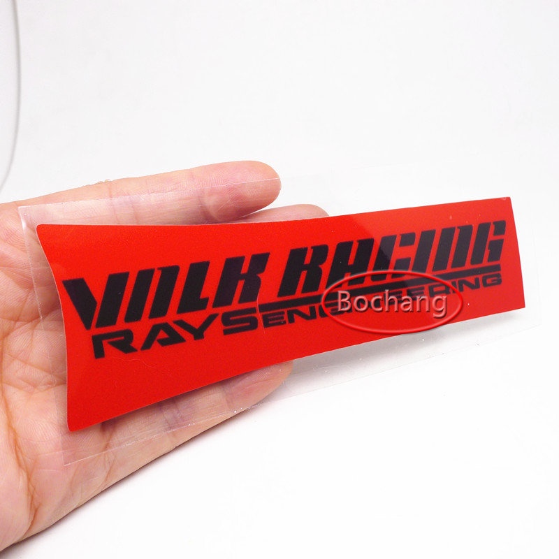 Set 4 Miếng Dán In Logo Phản Quang Trang Trí Căm Xe Hơi JDM TE37 SL