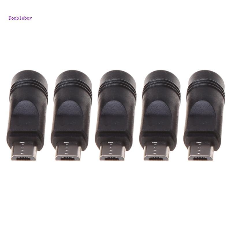 Bộ 5 Đầu Nối Chuyển Đổi 5x2 1mm Female Sang Micro USB Male Cho Bộ Nguồn DC