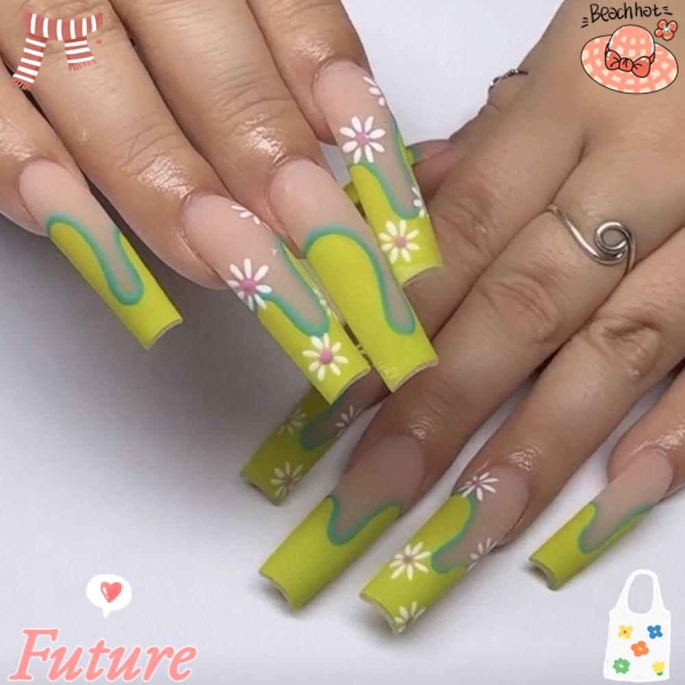 Bộ Móng Tay Giả Toàn Diện Đầu Vuông DIY