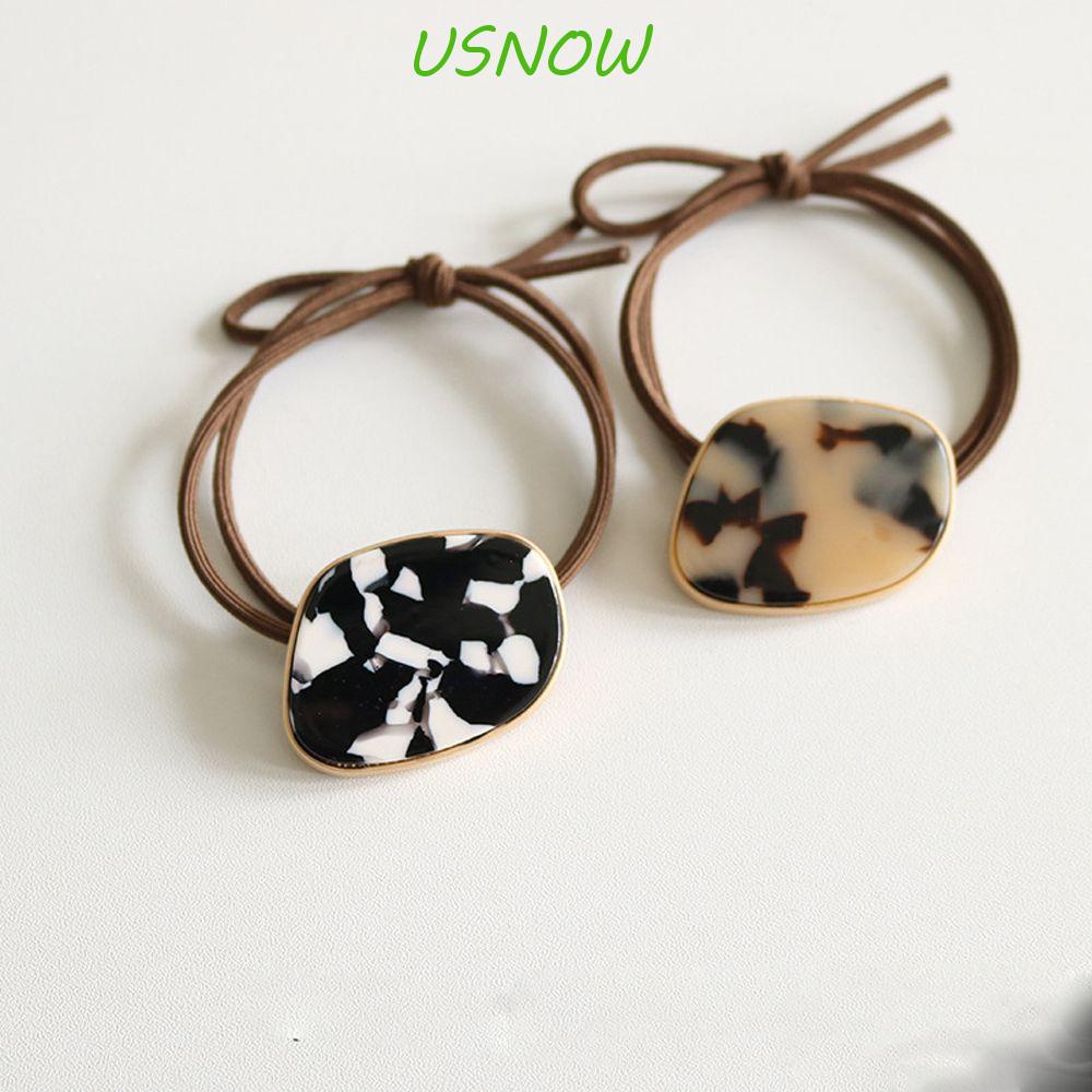 Dây Cột Tóc Đuôi Ngựa Bằng Axit Acetic Phong Cách Retro Tinh Tế Cho Nữ