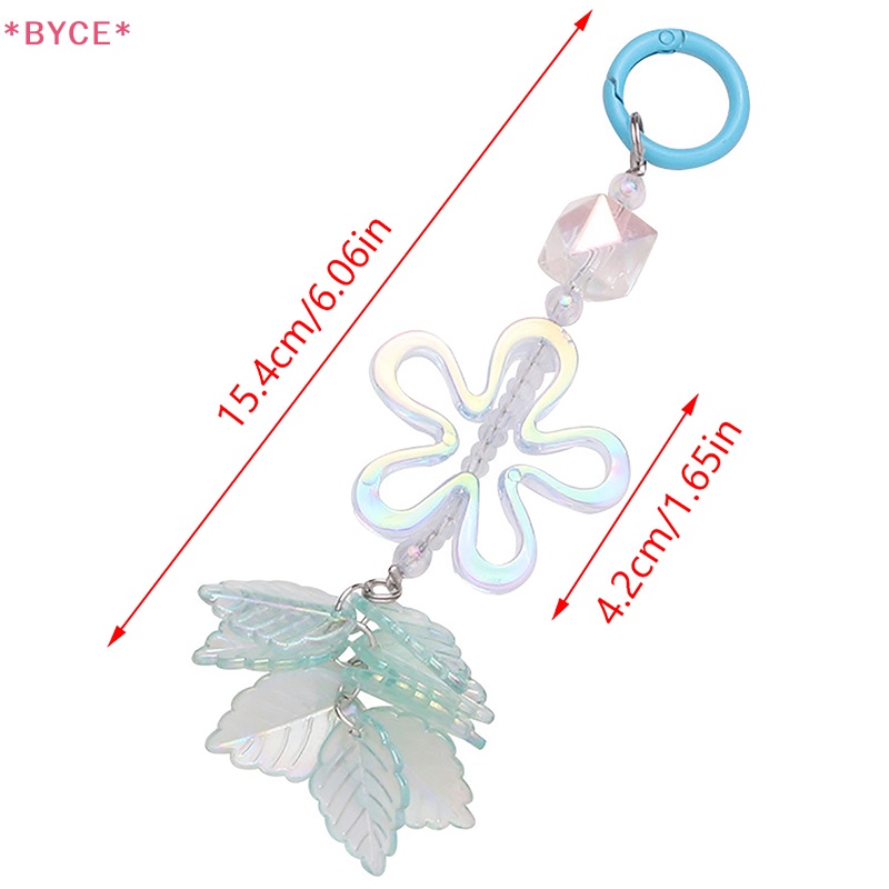 Móc Chìa Khóa Xe Hơi Bằng Acrylic Họa Tiết Hoa Năm Cánh Sáng Tạo Màu Sắc Thời Trang Mới