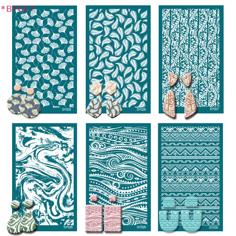 Byce &gt; Khuôn Lưới Lụa Polymer Dùng Làm Trang Sức Thủ Công Sáng Tạo Có Thể Tái Sử Dụng