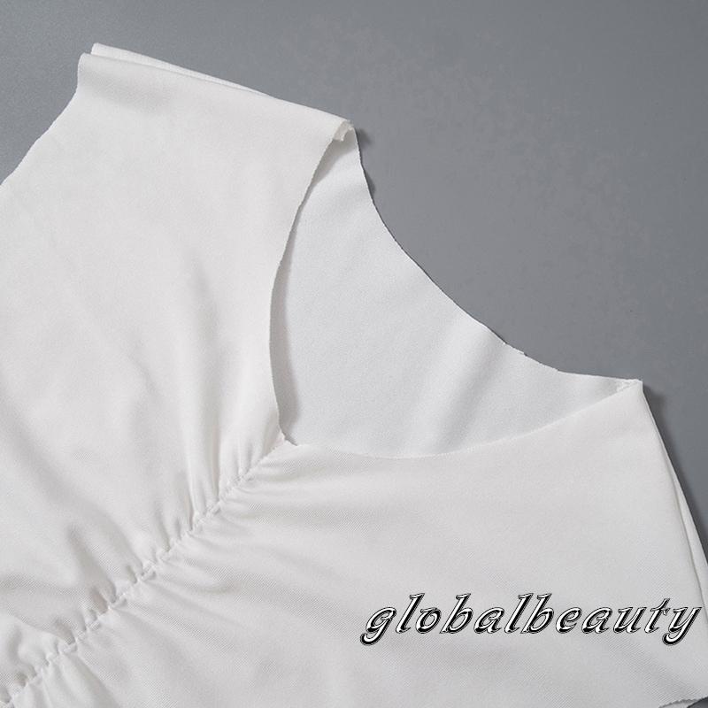 Áo Lửng Không Tay Cổ Chữ V Thời Trang Quyến Rũ Cho Nữ