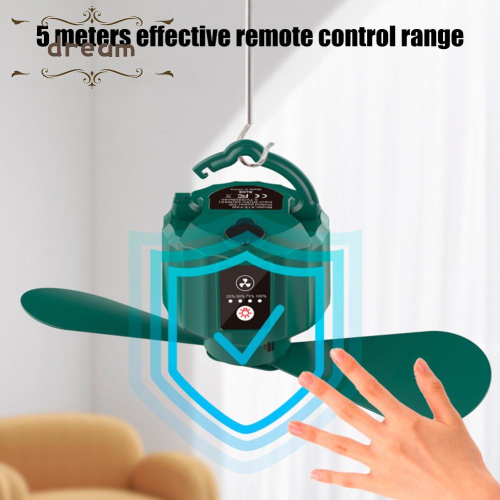 【DREAMLIFE】Electric Fan Portable Rechargeable Right Rotating Safety USB Air Cooled