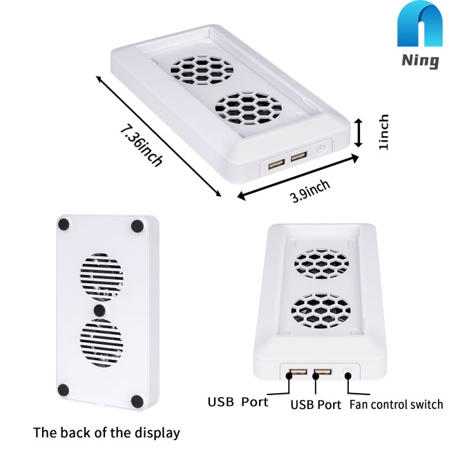 Giá Đỡ Đứng 2 Quạt Làm Mát Hai Cổng Usb 3 Cấp Độ Tương Thích Với Xbox Series S