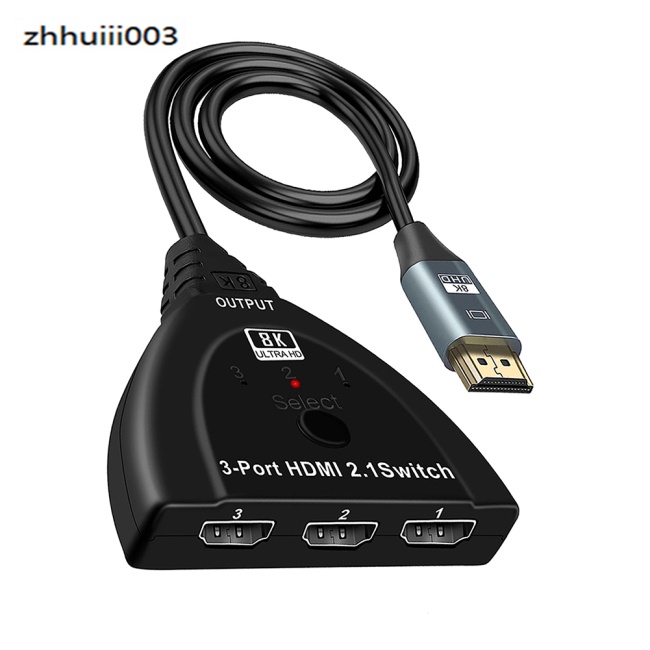 Công Tắc Chia Cổng Ra 3 Trong 1 Ra 3 Cổng Tiện Dụng Cho Tv Zhiyui 8k 2.1 4k 120hz