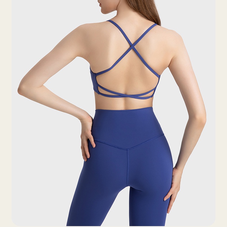 Bộ Đồ Lót Thể Thao Màu Nude Lưng Cao Chống Sốc MAGGIEYOGA