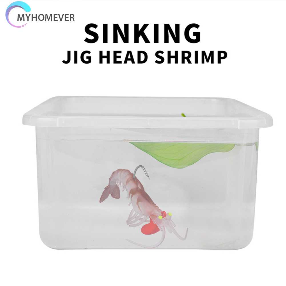 Mồi Câu Cá Giả Hình Tôm Dạ Quang Mềm Mại Kích Thước 7.3cm 6g