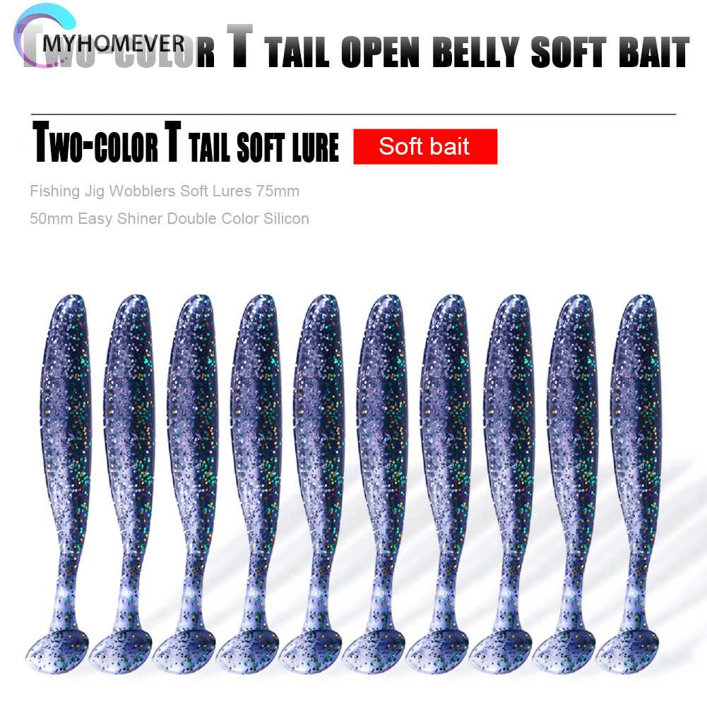 Set 10 Mồi Giun Giả Mềm Câu Cá 7cm 2g