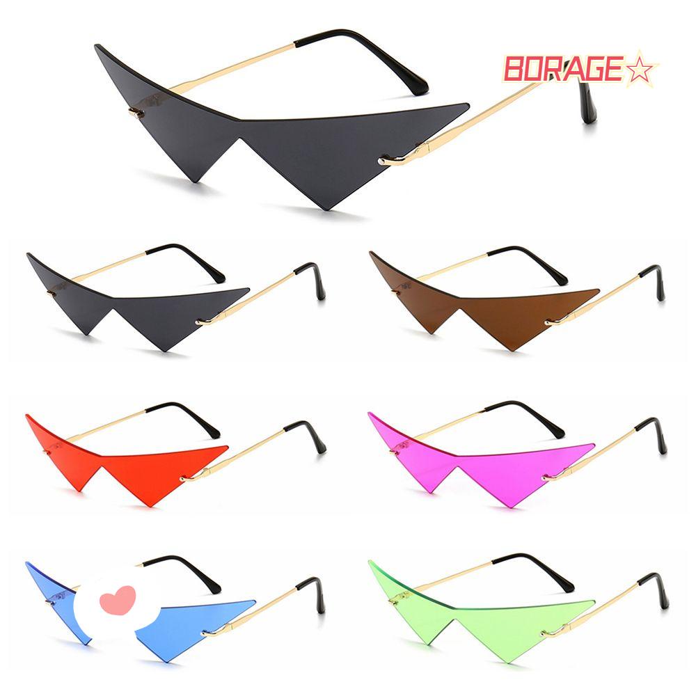 Kính Mát Gọng Tam Giác Không Viền Thời Trang Cho Nữ