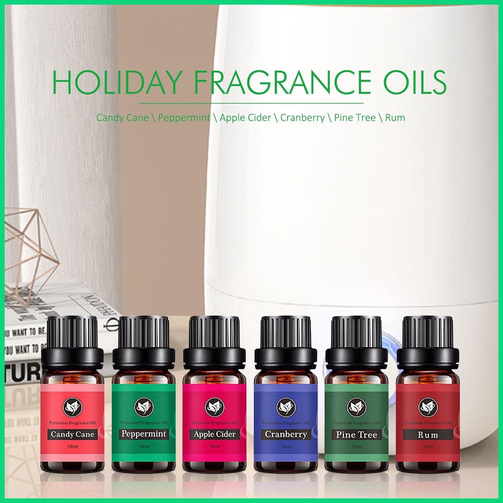 Bộ 6 Ống Khuếch Tán Tinh Khiết 10ml Với Cây Thông / Việt Quất / Cây Thông / Cây Thông Cho jiwvn