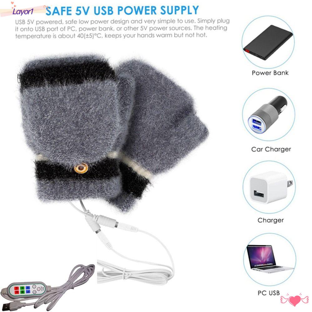 Găng Tay Sưởi Ấm Hai Mặt USB LAYOR1 Mới