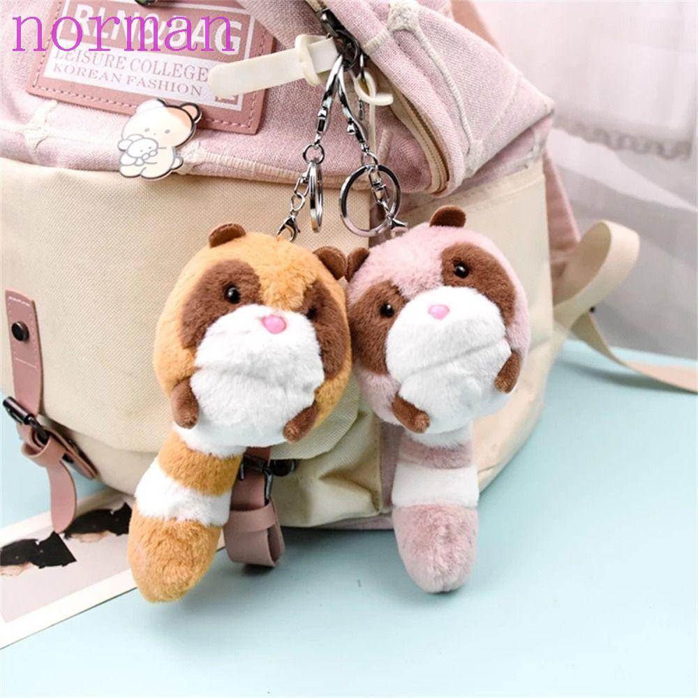 Móc Khóa Hình Gấu Bông Đuôi Dài Mềm Mại Dễ Thương