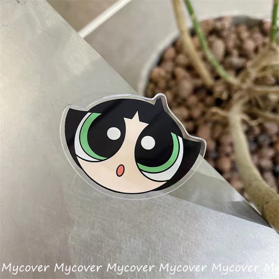 Giá Đỡ Điện Thoại Dạng Nhẫn Đeo Ngón Tay Hình Powerpuff Girls Dễ Thương