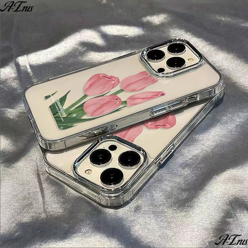 ✅Ốp Điện Thoại Mềm Chống Sốc Họa Tiết Hoa Tulip Cho Iphone 8 max 12 7 1314pro 11plus QK6G