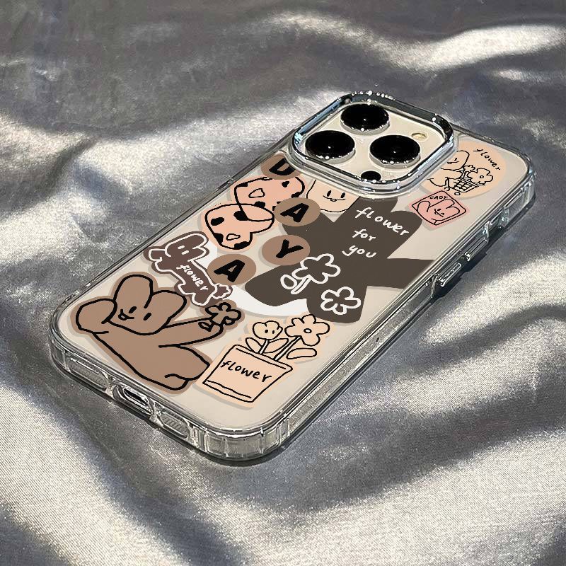 ✅Ốp Điện Thoại Dẻo Họa Tiết Chú Thỏ &amp; Chữ Tiếng Anh Đơn Giản Chống Sốc Cho Iphone1213In 14pro / 11 max 7plus8 R1BL