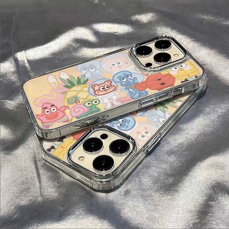 ✅Ốp Điện Thoại Dẻo Họa Tiết Hoạt Hình SpongeBob Chống Sốc Cho iPhone12 1314pro8 max7plus 11