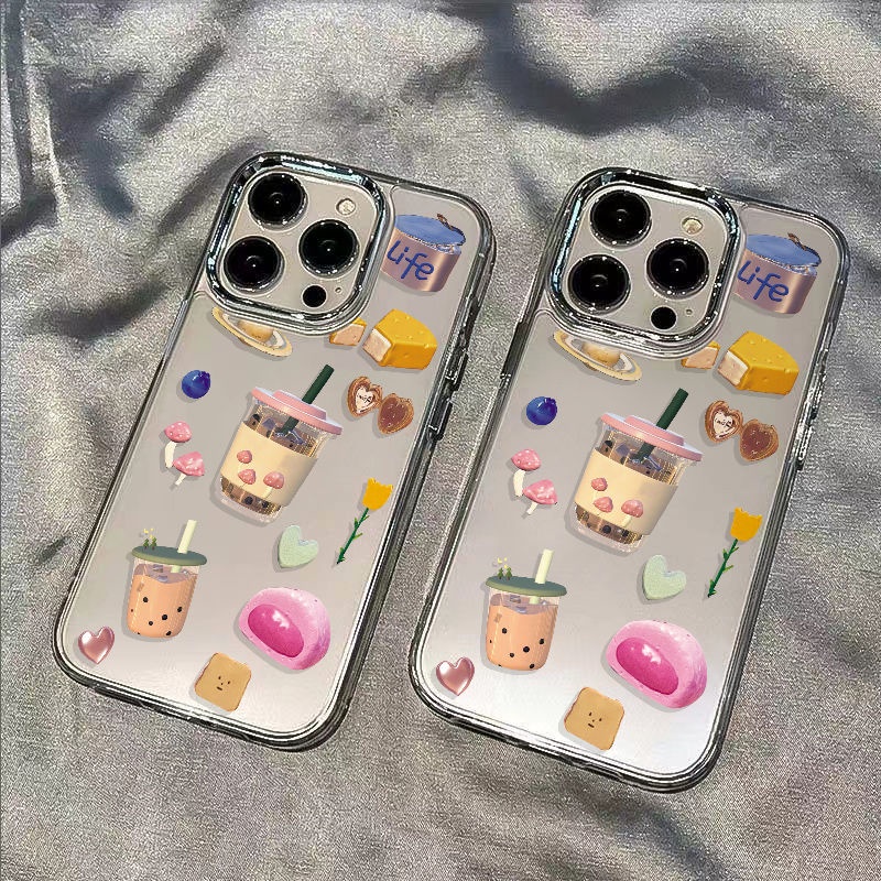 ✅Ốp Điện Thoại Mềm Chống Sốc Hình Bánh Trà Sữa Cho iPhone 7Plus 12118 14pro13max TTFN
