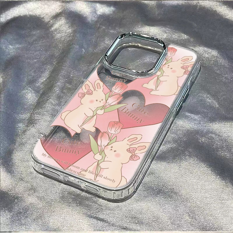 ✅Ốp Điện Thoại Dẻo Họa Tiết Chú Thỏ &amp; Hoa Đơn Giản Chống Sốc Cho iPhone12 CVDK / 1311 14ProPlus xsmax8 7