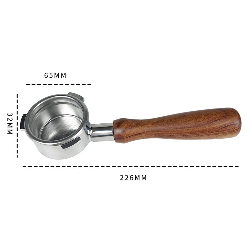 Giá Đỡ Bộ Lọc Cà Phê Bằng Thép Không Gỉ 54MM Tay Cầm Gỗ Chuyên Nghiệp