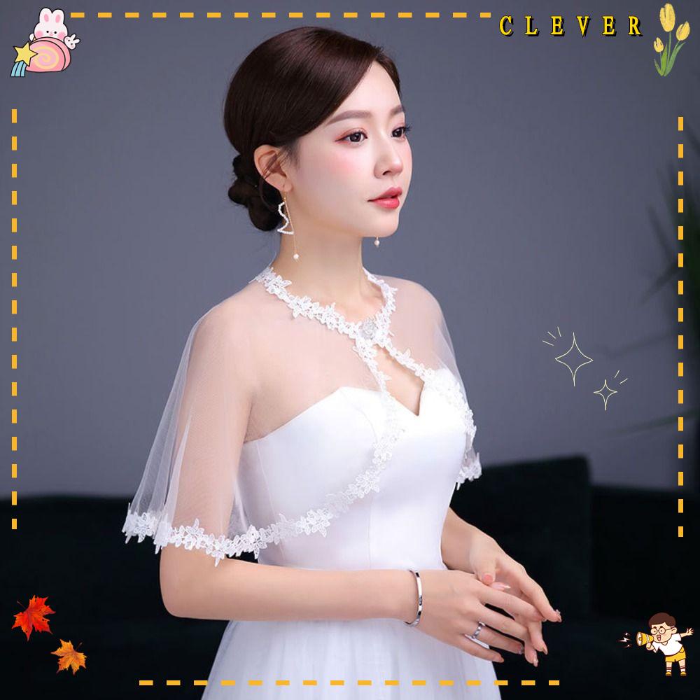 Khăn Choàng Vải Tuyn Mềm Mại Thời Trang Cho Cô Dâu