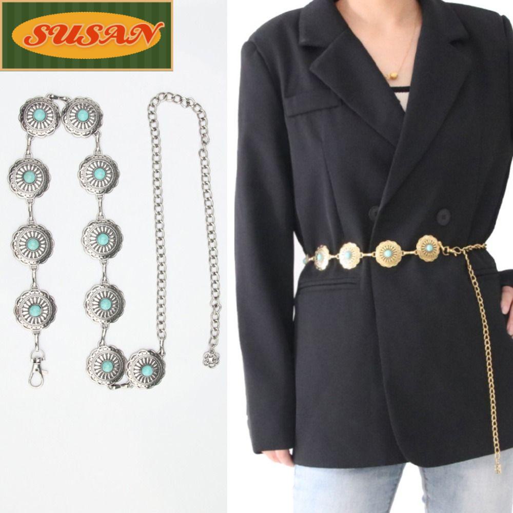 Thắt Lưng Dây Xích Bằng Kim Loại Kiểu Vintage Thanh Lịch