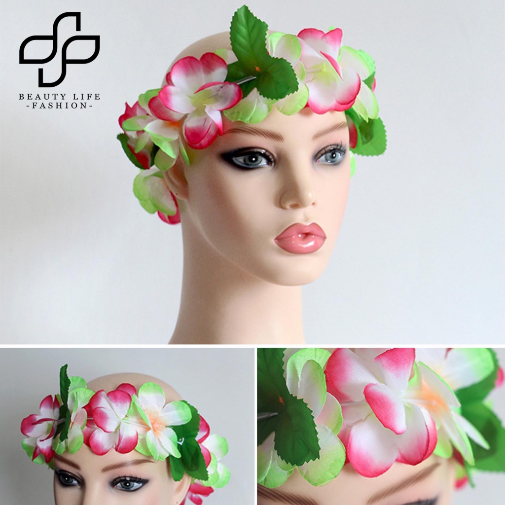 Bộ 4 Vòng Hoa Hawaiian Màu Sắc Tươi Sáng 80 Cái