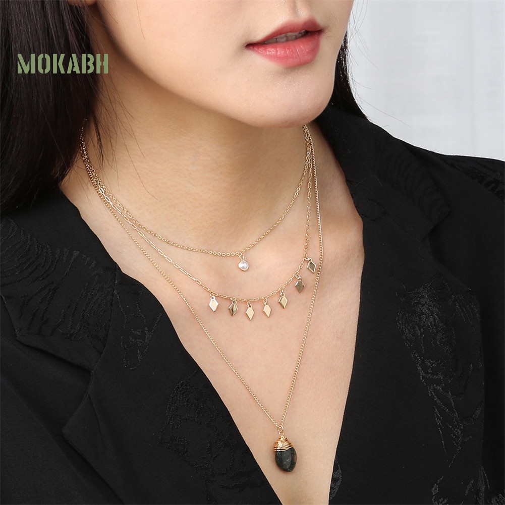 Vòng cổ Nhiều Lớp Họa Tiết Hình Con Bướm Theo Phong Cách Bohemian