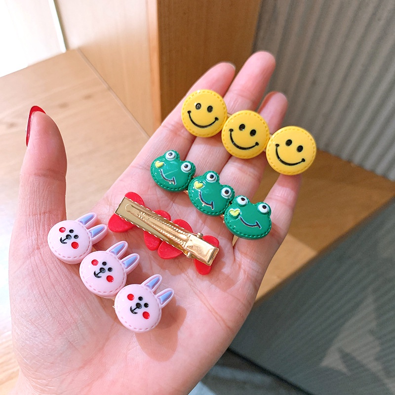 PVN43624 SET 10 Kẹp Tóc Hình Hoa / Trái Cây Xinh Xắn Cho Bé Gái