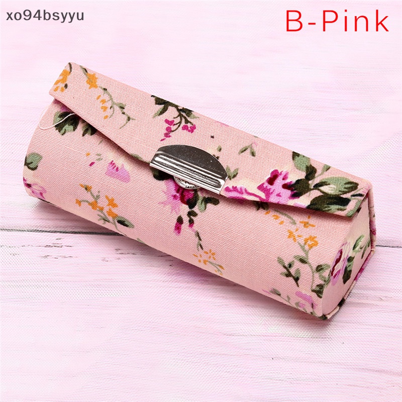 Hộp Đựng Son Môi Xo94Bsyu Họa Tiết Thêu Hoa Kèm Gương Tiện Dụng