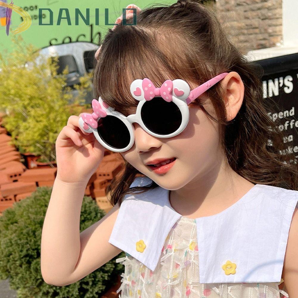 Kính Chống Nắng Tia UV400 Tròng Tròn Họa Tiết Hoạt Hình Thời Trang Cho Bé Trai