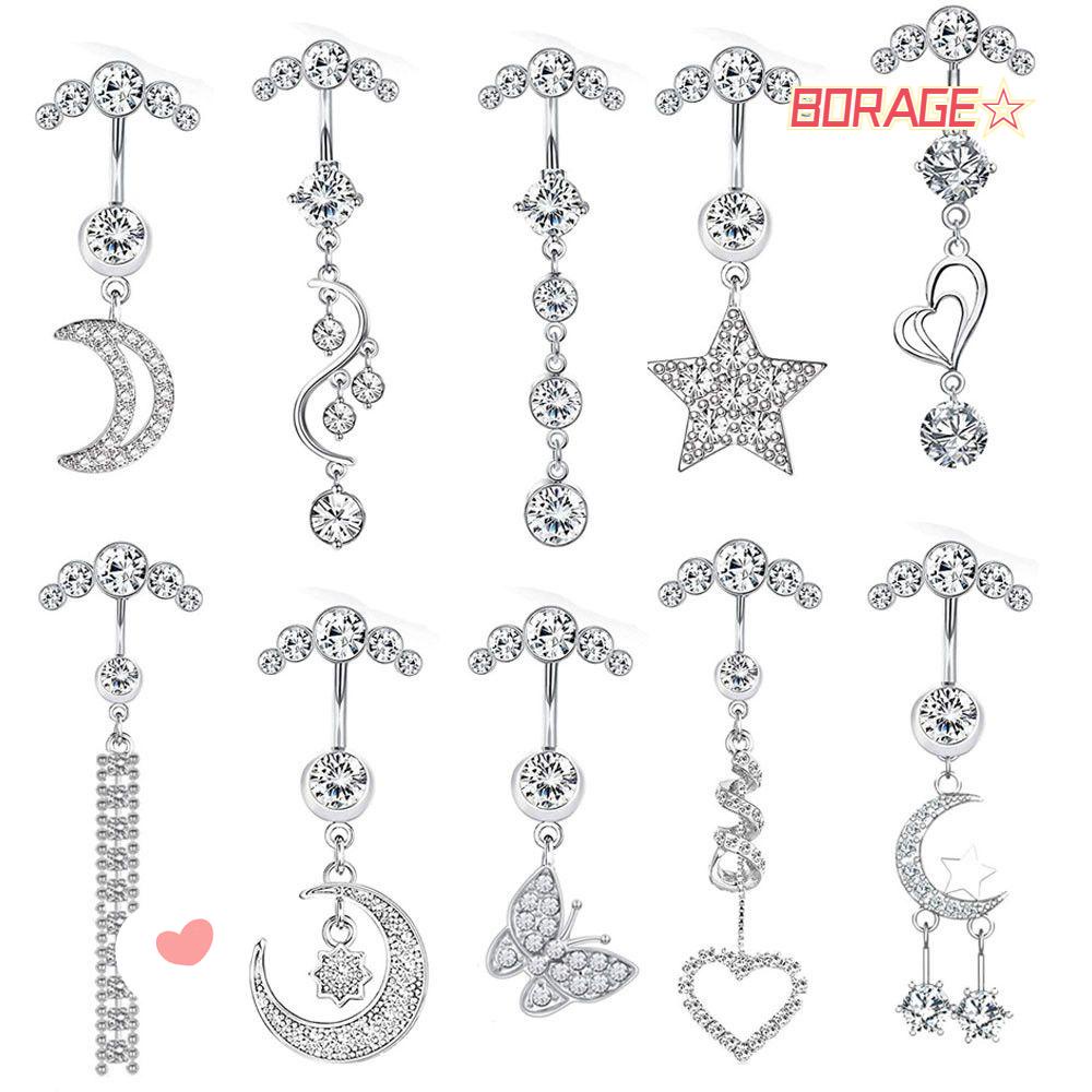 Khuyên Rốn Đính Đá Lấp Lánh Thời Trang