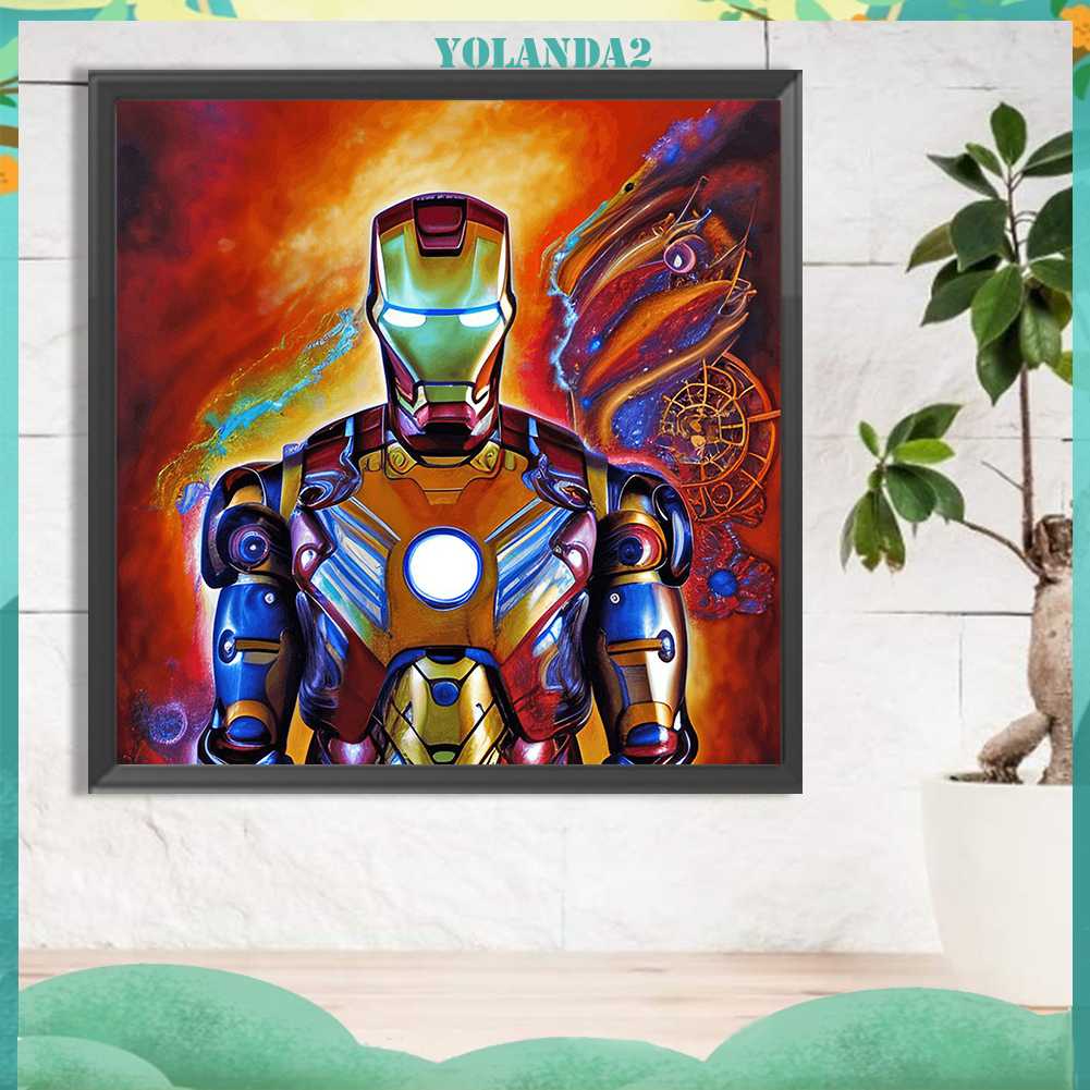 Tranh Đính Đá Kim Cương Toàn Bộ 5D DIY Hình Vẽ Người Sắt