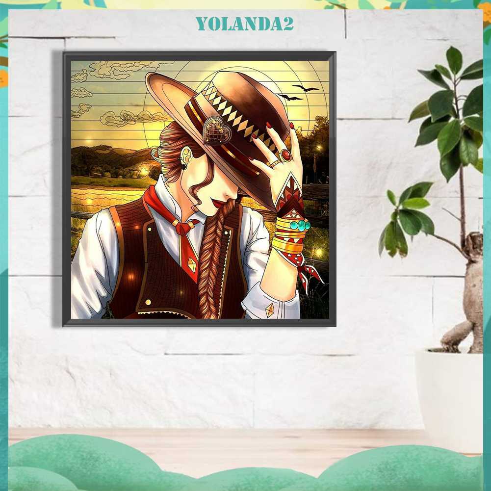 Tranh Đính Đá Kim Cương Toàn Bộ 5D DIY Hình Vẽ Cô Gái Trang Trí Nhà Cửa