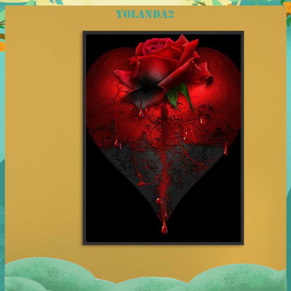 Tranh Đính Đá Kim Cương Toàn Bộ 5D DIY Hình Vẽ Hoa Trang Trí Nhà Cửa