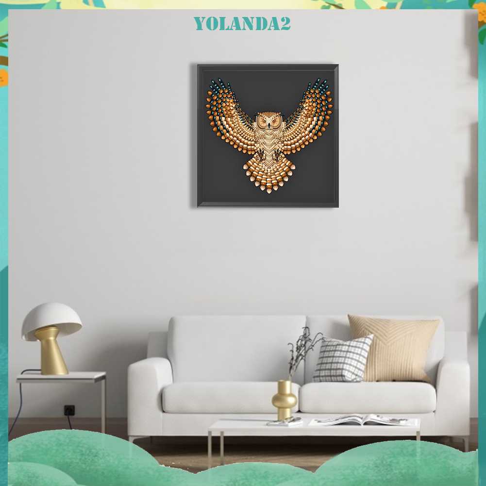 Tranh Đính Đá Kim Cương Toàn Bộ 5D DIY Hình Vẽ Con Cú