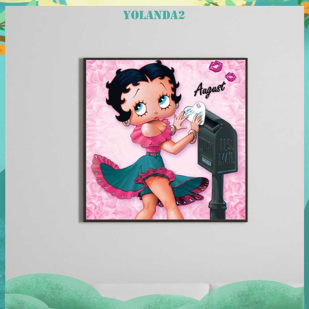 Tranh Đính Đá Kim Cương Toàn Bộ 5D DIY Hình Búp Bê Betty