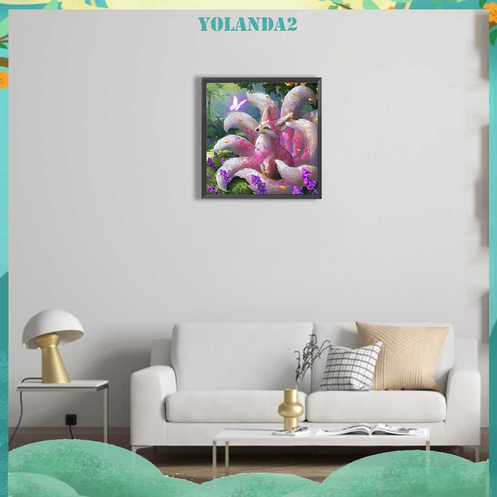 Bộ Tranh Đính Đá 5D Họa Tiết Chú Cáo Độc Đáo DIY Dùng Trang Trí Nhà Cửa