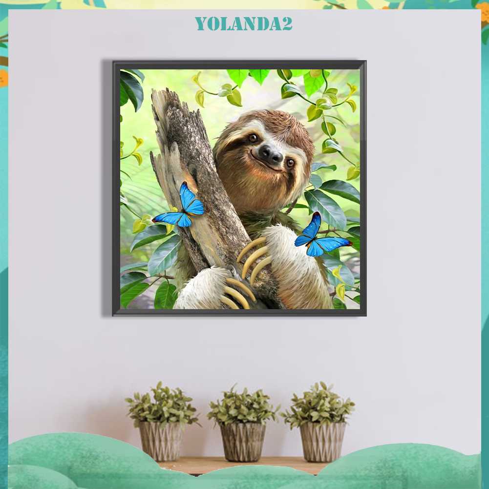 Tranh Đính Đá Kim Cương Toàn Bộ 5D DIY Hình Vẽ Con Lười