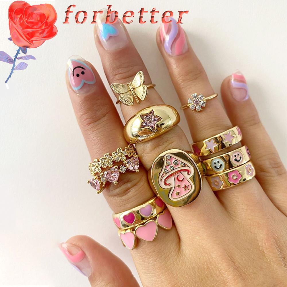 Nhẫn Mặt Người Ngoài Hành Tinh Phong Cách Punk Cho NữTrang Sức Thời Trang