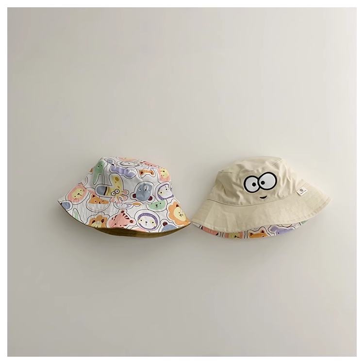 Mũ Tai Bèo Hai Mặt Chống Nắng Siêu Dễ Thương Thời Trang Mùa Hè Cho Bé Trai Và Gái