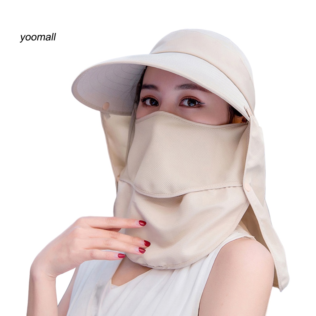 Mũ Chống Nắng Vành Rộng Xoay 360 Độ Màu Trơn Thời Trang Mùa Hè Cho Nữ