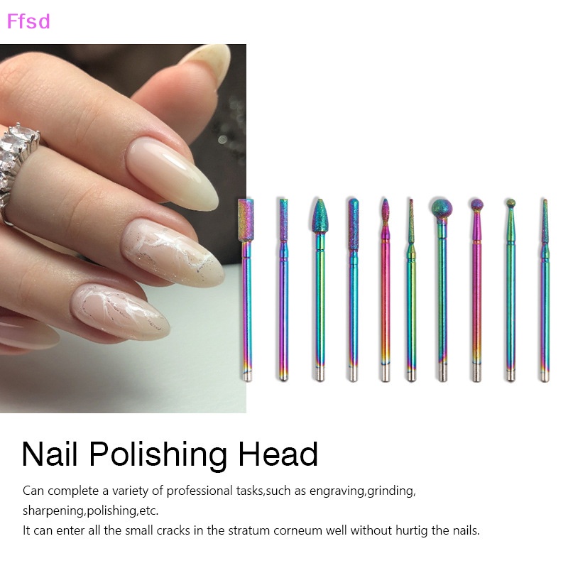 Bộ 10 Mũi Khoan Sứ / Acrylic Trang Trí Móng Tay Chuyên Dụng