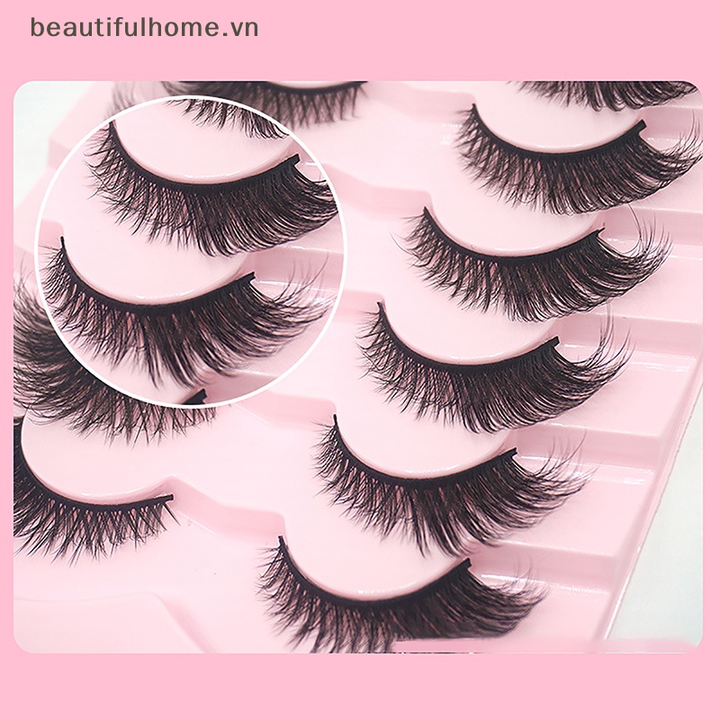 Bộ 7 Cặp Lông Mi Giả 3D Cong Dày Tự Nhiên