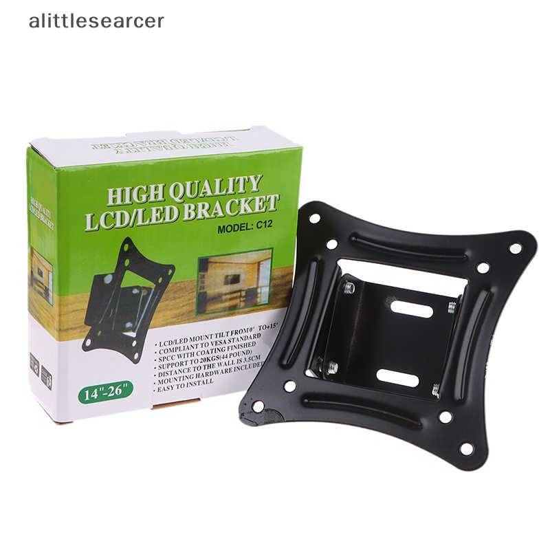 1 Bộ Giá Đỡ TV LED 14-27Inch Gắn Tường Cố Định Góc Nghiêng 15 Độ Kèm Ốc Vít