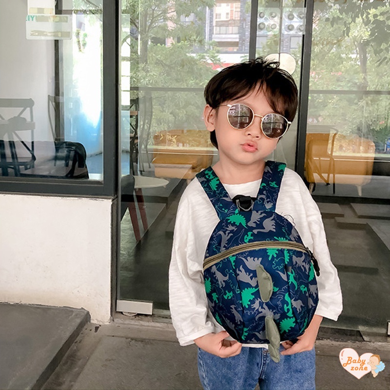 Ba Lô Vải Canvas Chống Thất Lạc Hình Khủng Long Xinh Xắn Dành Cho Bé