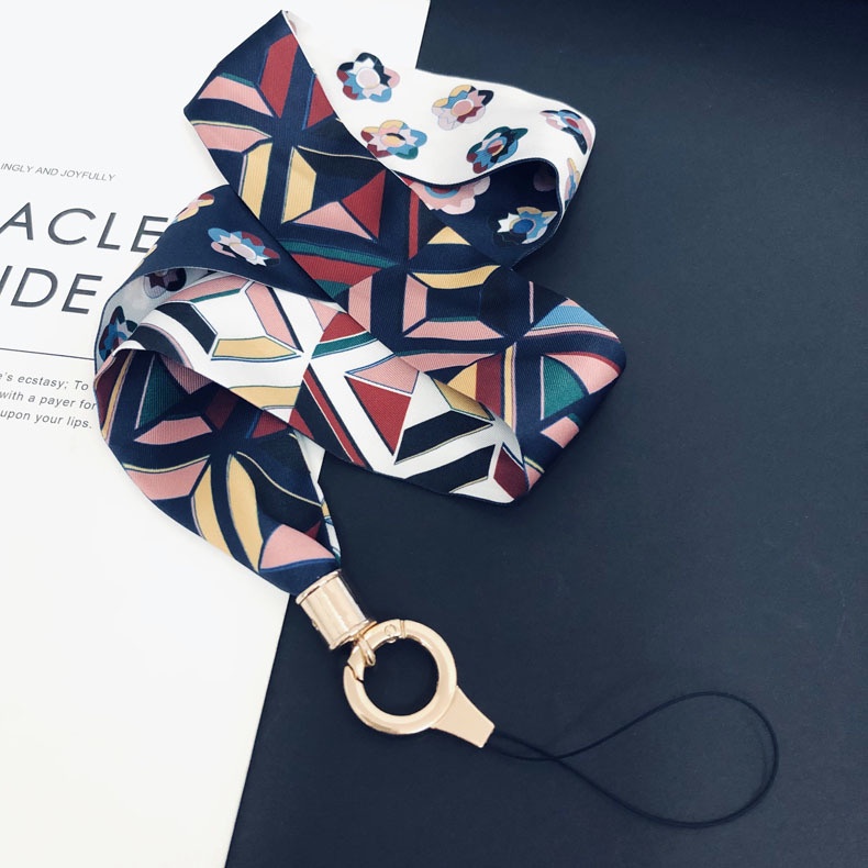 Mobile Dây Đeo Điện Thoại Bằng Lụa Dài Hai Trong Một Không Trang Trí Có Thể Tháo Rời Cho Nữ