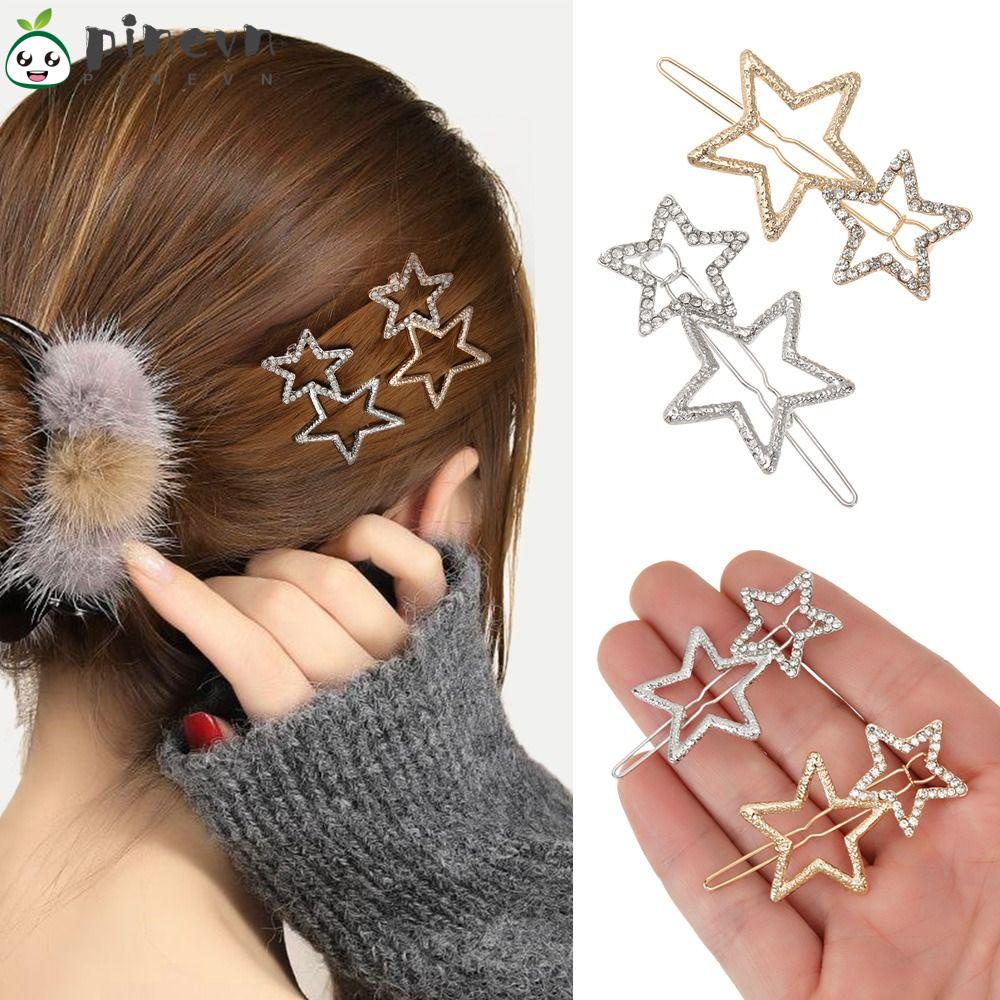 Bộ 12 Kẹp Tóc Hình Ngôi Sao|Kẹp Hình Ngôi Sao Năm Cánh Xinh Xắn|Kẹp Tóc Đính Đá Lấp Lánh Thời Trang
