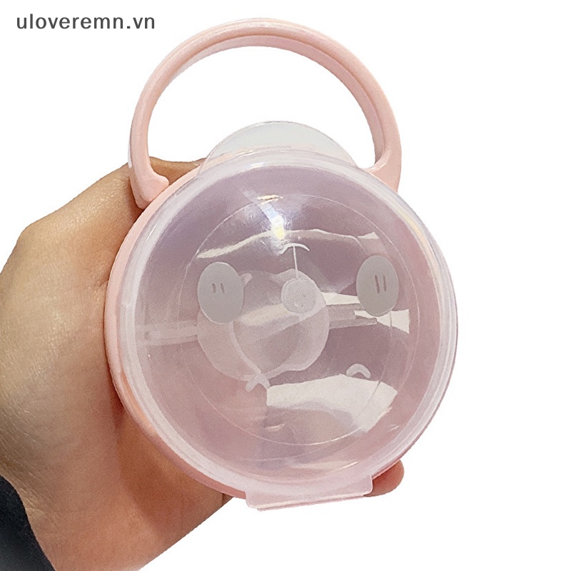 Núm Vú Giả Trong Suốt Chống Bụi Có Tay Cầm Tiện Dụng Cho Bé