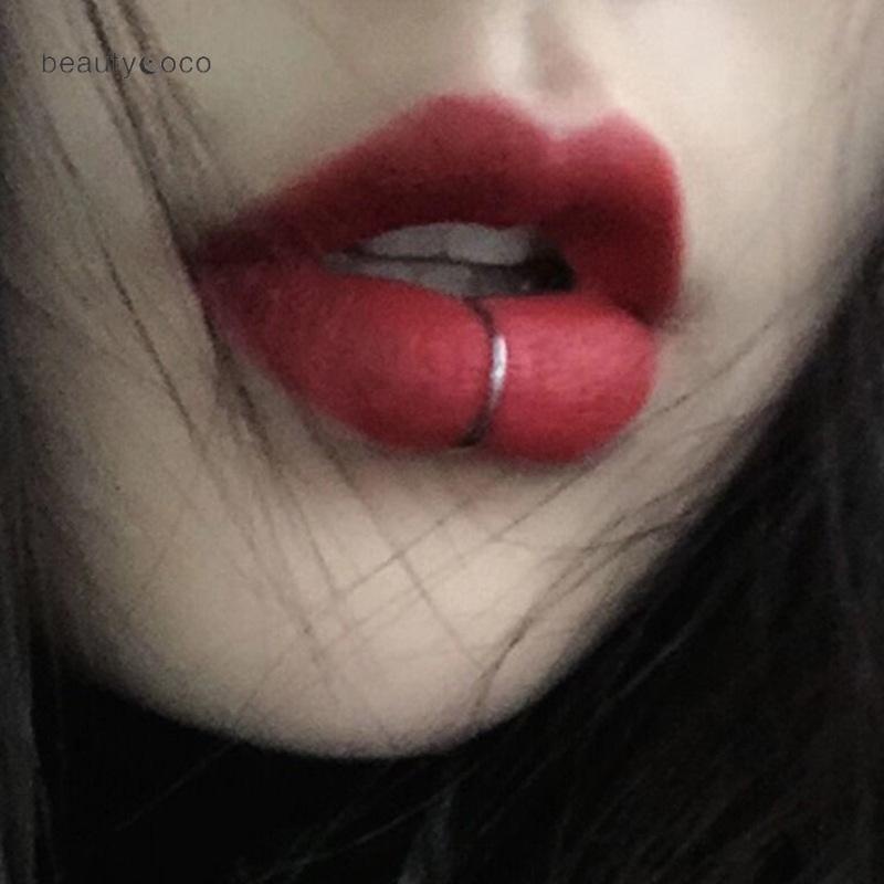Beautycoco🍊Khuyên xỏ môi/ lưỡi giả cá tính thời trang cho nam và nữ